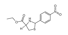 (4R) ethyl 2-(4-nitrophenyl)thiazolidine-4-carboxylate结构式