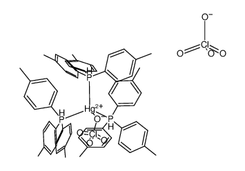 (perchloryloxy)tris(tri-p-tolyl-l5-phosphanyl)mercury(V) perchlorate结构式