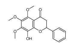 4H-1-Benzopyran-4-one, 2,3-dihydro-8-hydroxy-5,6,7-trimethoxy-2-phenyl- Structure