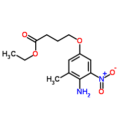 Ethyl 4-(4-amino-3-methyl-5-nitrophenoxy)butanoate Structure