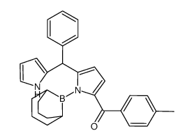 10-(9-borabicyclo[3.3.1]non-9-yl)-1-(4-methylbenzoyl)-5-phenyldipyrromethane结构式