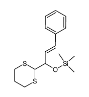 (E)-((1-(1,3-dithian-2-yl)-3-phenylallyl)oxy)trimethylsilane Structure