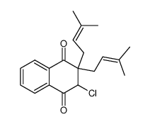 2-chloro-2,3-dihydro-3,3-di-(3-methyl-but-2-enyl)-1,4-naphthoquinone Structure