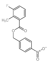 Benzoic acid,3-fluoro-2-methyl-, (4-nitrophenyl)methyl ester Structure