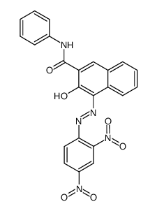 4-[(2,4-dinitrophenyl)azo]-3-hydroxy-N-phenylnaphthalene-2-carboxamide结构式