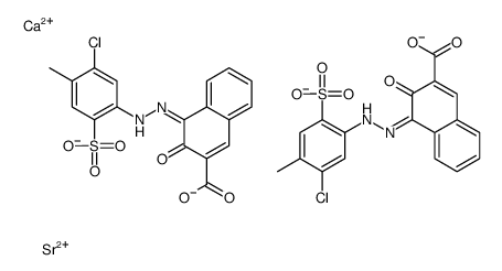 4-[(5-chloro-4-methyl-2-sulphophenyl)azo]-3-hydroxy-2-naphthoic acid, calcium strontium salt structure