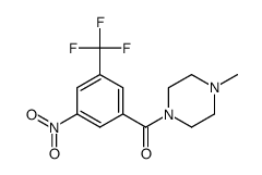 (3-nitro-5-(trifluoromethyl)phenyl)-(4-methylpiperazin-1-yl)methanone结构式