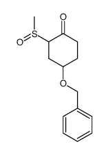 4-(benzyloxy)-2-(methylsulfinyl)cyclohexanone Structure