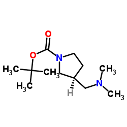 (S)-1-Boc-3-((二甲基氨基)甲基)吡咯烷结构式