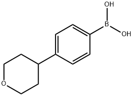 (4-(tetrahydro-2H-pyran-4-yl)phenyl)boronic acid结构式