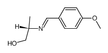(2S)-2-{[(1E)-(4-methoxyphenyl)methylene]amino}propan-1-ol结构式