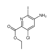 ethyl 5-amino-3-chloro-6-iodopyridine-2-carboxylate Structure