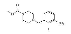 methyl 4-(3-amino-2-fluorobenzyl)piperazine-1-carboxylate Structure
