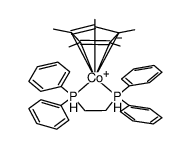 (1,2-bis(diphenylphosphino)ethane)(η-pentamethylcyclopentadienyl)cobalt Structure