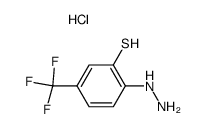 1-(trifluoromethyl)-3-mercapto-4-hydrazinobenzene hydrochloride结构式
