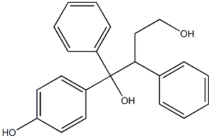 1,2-diphenyl-1-(4-hydroxyphenyl)butane-1,4-diol结构式