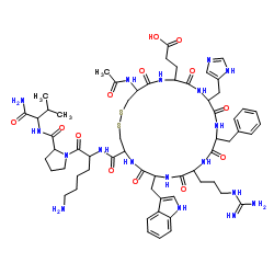 Acetyl-(Cys4,D-Phe7,Cys10)-α-MSH (4-13) trifluoroacetate salt structure