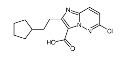 2-(2-环戊基乙基)-6-氯-咪唑并[1,2-b]吡嗪-3-羧酸结构式