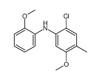 2-chloro-5-methoxy-N-(2-methoxyphenyl)-4-methylaniline结构式