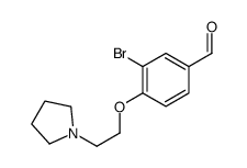 3-bromo-4-(2-pyrrolidin-1-ylethoxy)benzaldehyde Structure