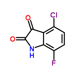 4-氯-7-氟-2,3-二氢-1h-吲哚-2,3-二酮结构式
