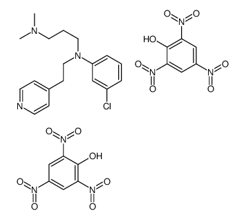 N'-(3-chlorophenyl)-N,N-dimethyl-N'-(2-pyridin-4-ylethyl)propane-1,3-diamine,2,4,6-trinitrophenol结构式