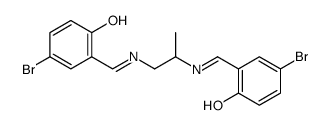 Phenol, 2,2'-[(1-methyl-1,2-ethanediyl)bis(nitrilomethylidyne)]bis[4-bromo Structure
