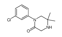 1-(3-chlorophenyl)-5,5-dimethylpiperazin-2-one结构式