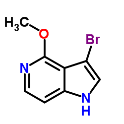 3-溴-4-甲氧基-1H-吡咯并[3,2-c]吡啶结构式