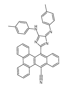 9-{5-p-tolylamino-4-[p-tolylimino]-4H-imidazol-2-yl}-benzo[b]triphenylene-14-carbonitrile结构式