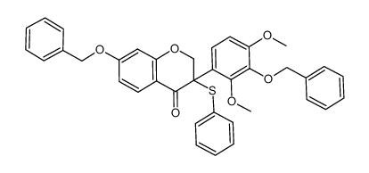 7-benzyloxy-3-(3-benzyloxy-2,4-dimethoxyphenyl)-3-(phenylthio)chroman-4-one结构式