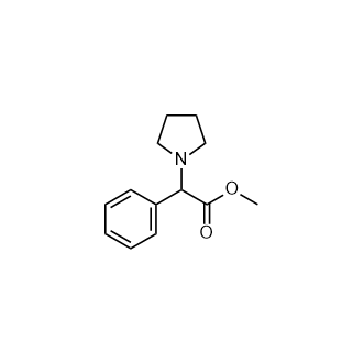 2-苯基-2-(吡咯烷-1-基)乙酸甲酯结构式