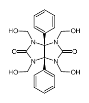 1,3,4,6-tetrakis(hydroxymethyl)tetrahydro-3a,6a-diphenylimidazo<4,5-d>imidazole-2,5(1H,3H)-dione Structure