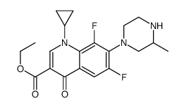 ethyl 1-cyclopropyl-6,8-difluoro-7-(3-methylpiperazin-1-yl)-4-oxoquinoline-3-carboxylate Structure
