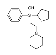 cyclopentyl-hydroxy-phenyl-(2-piperidin-1-ylethyl)silane Structure