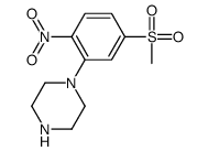N-(5-甲砜基-2-硝基苯基)哌嗪结构式