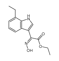 7-ethyl-α-(hydroxyimino)-1H-indole-3-acetic acid ethyl ester结构式