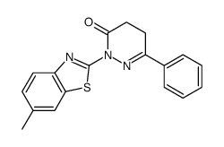 2-(6-methyl-1,3-benzothiazol-2-yl)-6-phenyl-4,5-dihydropyridazin-3-one Structure