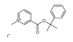 2-phenylpropan-2-yl 1-methylpyridin-1-ium-3-carboxylate,iodide Structure