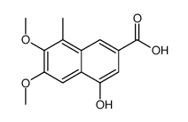 4-Hydroxy-6,7-dimethoxy-8-methyl-2-naphthoic acid Structure