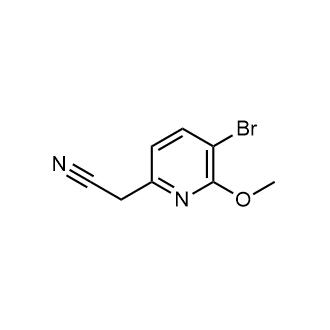 2-(5-溴-6-甲氧基吡啶-2-基)乙腈结构式
