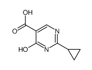 2-cyclopropyl-6-oxo-1,6-dihydro-5-pyrimidinecarboxylic acid(SALTDATA: FREE) Structure