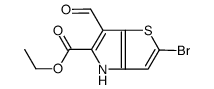 2-溴-6-甲酰基-4H-噻吩并[3,2-b]吡咯-5-羧酸乙酯结构式