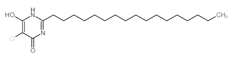 4(3H)-Pyrimidinone,5-chloro-2-heptadecyl-6-hydroxy-结构式