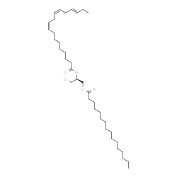 rac-1-棕榈酰基-2-亚油酰基-3-氯丙二醇结构式
