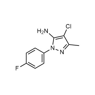 4-氯-1-(4-氟苯基)-3-甲基-1H-吡唑-5-胺结构式