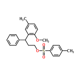 3-(2-METHOXY-5-METHYLPHENYL)-3-PHENYLPROPYL 4-METHYLBENZENESULFONATE结构式