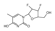 1-[(2R,3S,4R,5R)-3,4-difluoro-5-(hydroxymethyl)oxolan-2-yl]-5-methylpyrimidine-2,4-dione结构式