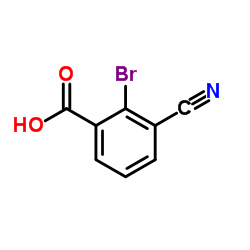 2-Bromo-3-cyanobenzoic acid Structure