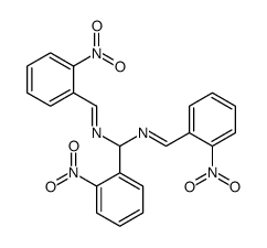 1-(2-nitrophenyl)-N-[(2-nitrophenyl)-[(2-nitrophenyl)methylideneamino]methyl]methanimine Structure